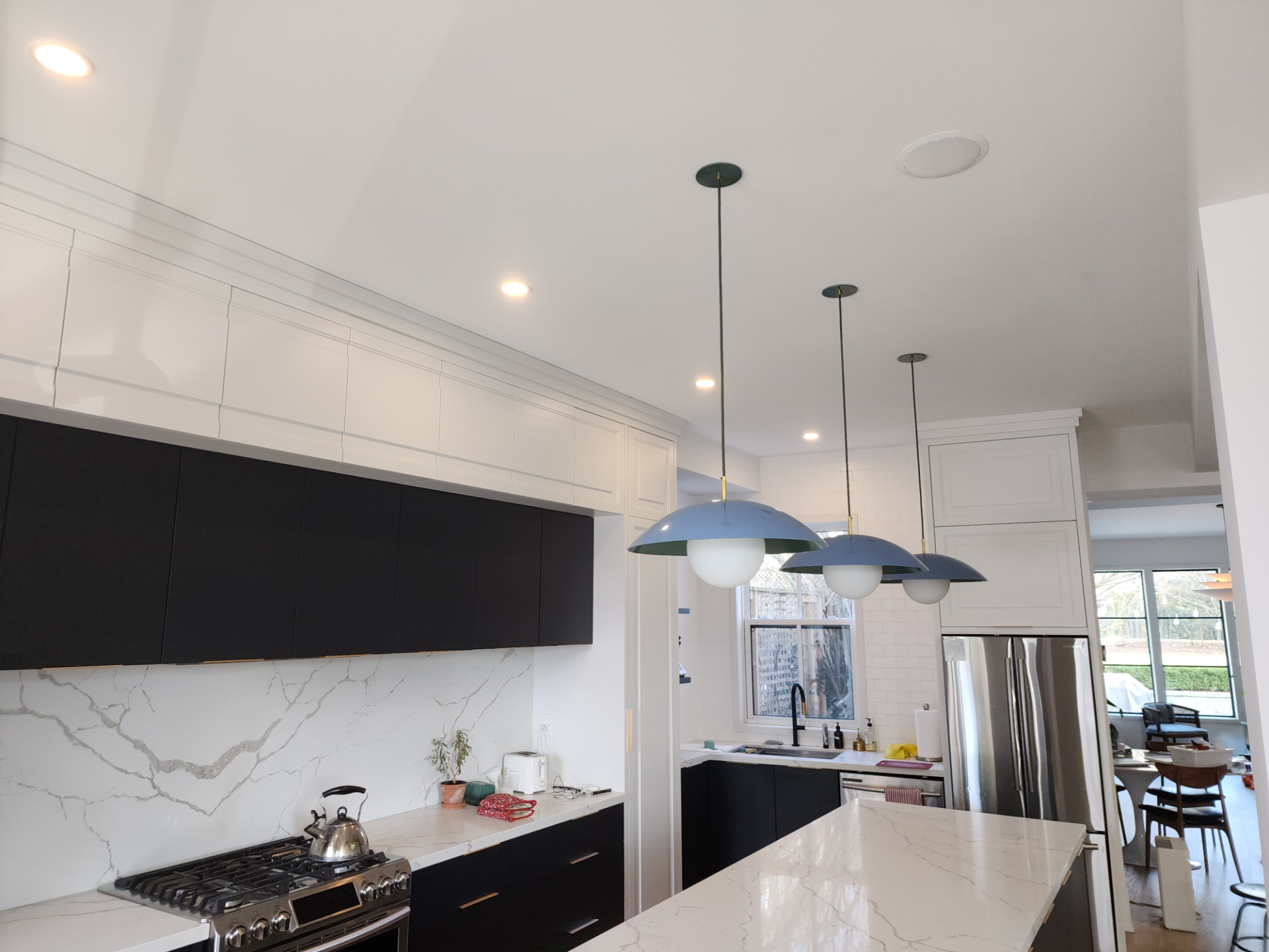 Completed kitchen and pendant-lighting upgrade