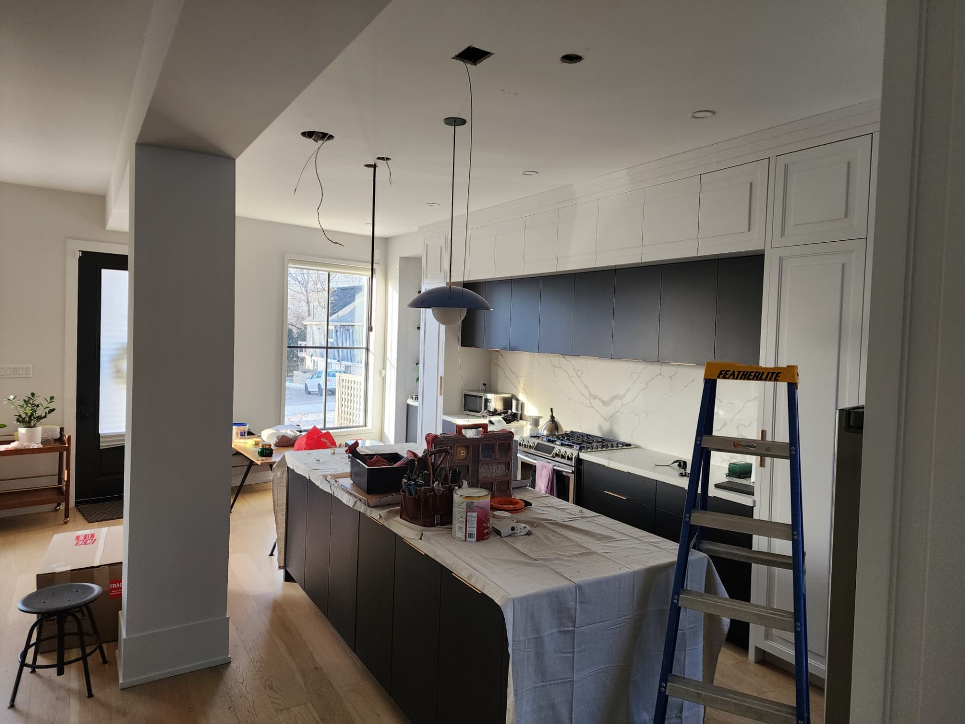 Roomera electrical rewiring during kitchen upgrade